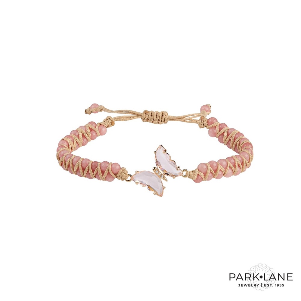 Park Lane EVERLY Bracelet Pink Quartz Blush Butterfly CZ adjustable NWT Retired - Picture 3 of 7